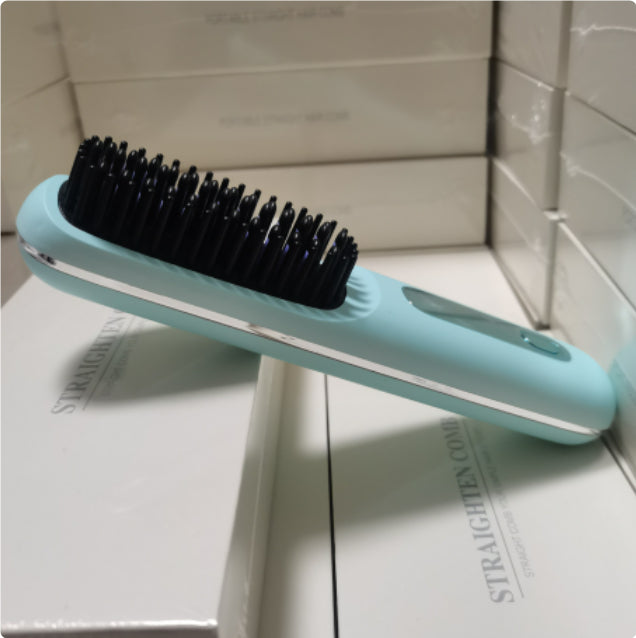 Wireless hair straightener brush for smooth hair