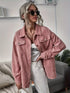 Casual Corduroy Shacket women&