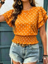 Elevate Your Wardrobe with the Polka Dot Ruffle Sleeve Blouse