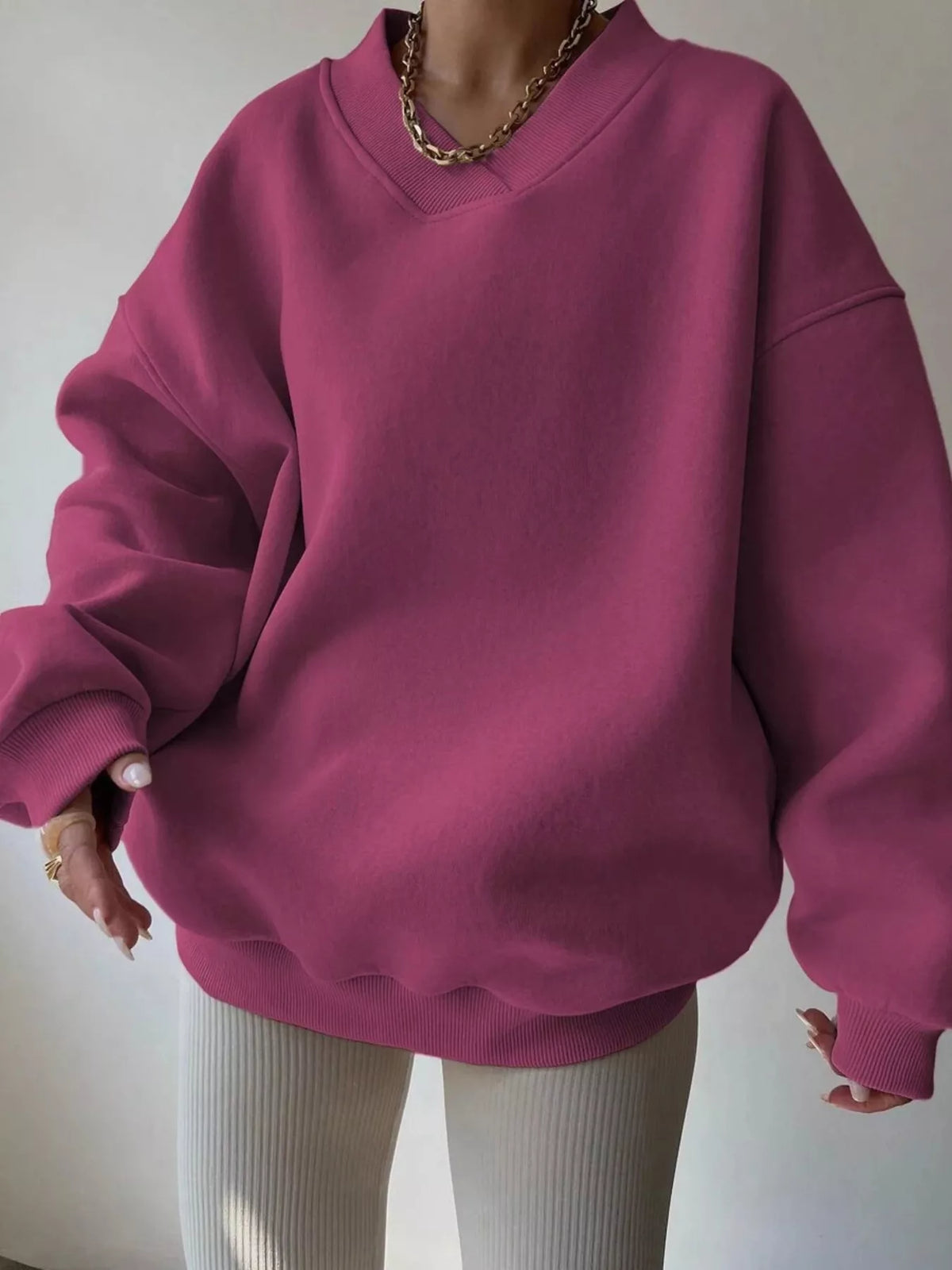 Oversized Long Sleeve Sweatshirt casual outfit