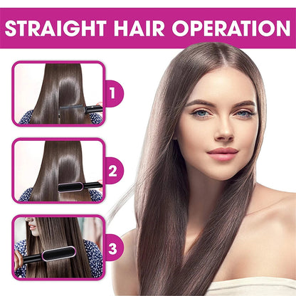 2-in-1 hair straightener and curling comb for versatile hairstyles