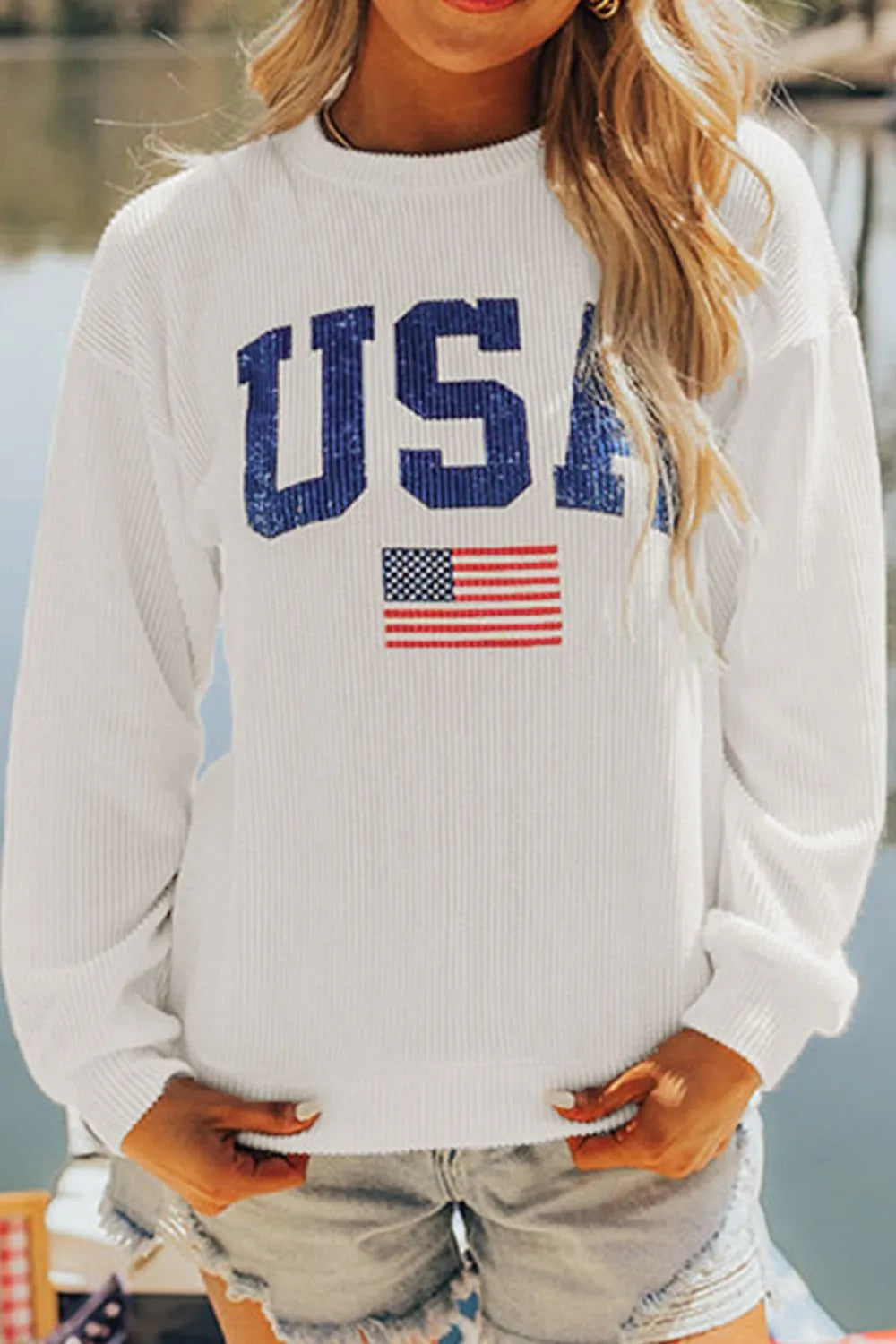 US Flag Sweatshirt US flag design