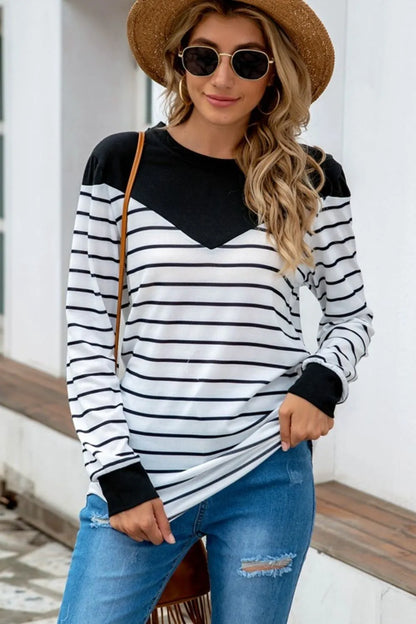 Striped Long Sleeve T-Shirt long sleeve detail