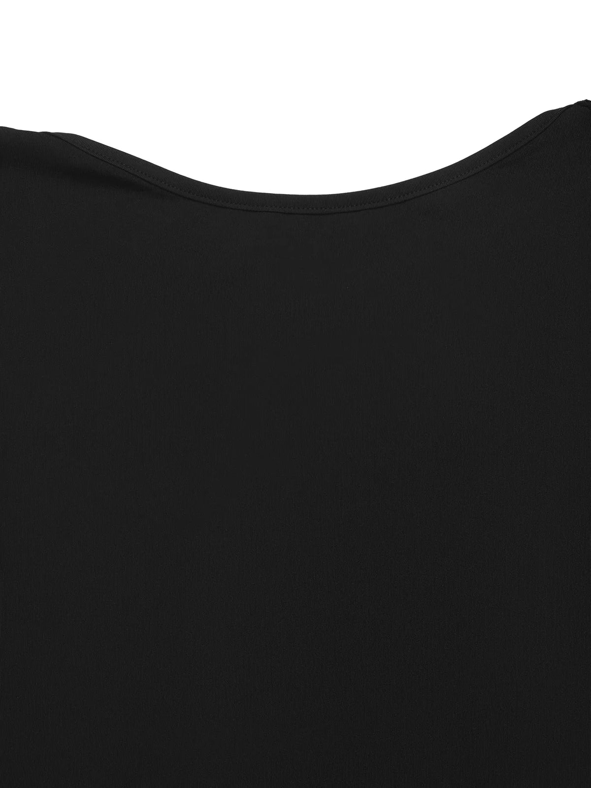 black lace detail cap-sleeve t-shirt