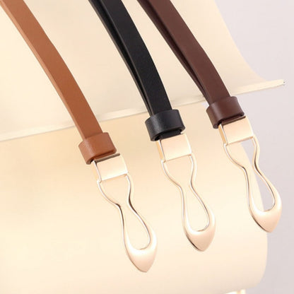 Stylish Skinny Leather Belt – Women&