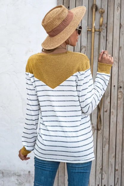 Striped Long Sleeve T-Shirt long sleeve detail