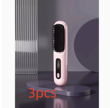 Wireless hair straightener brush for smooth hair