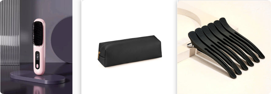 Wireless hair straightener brush for smooth hair