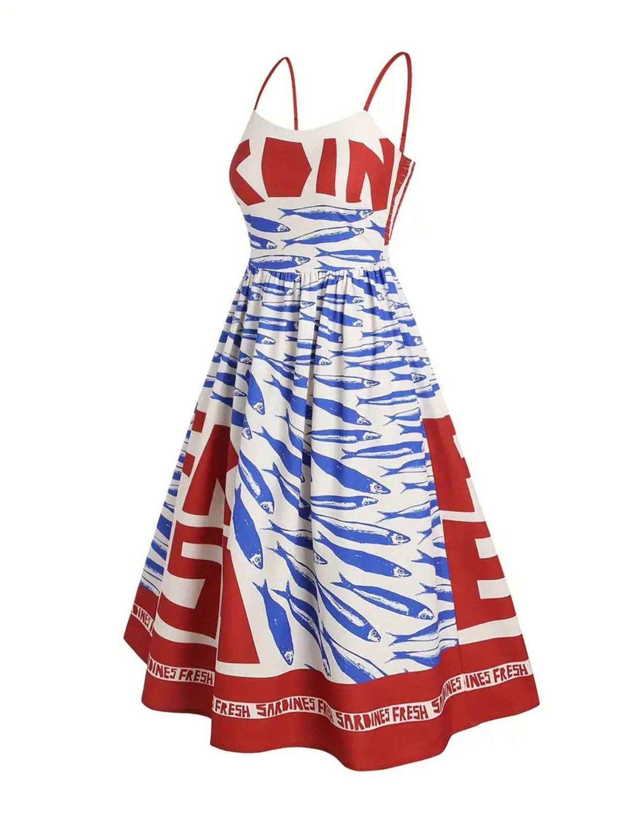 Sardine Print Midi Dress: Effortless Elegance for Every Occasion