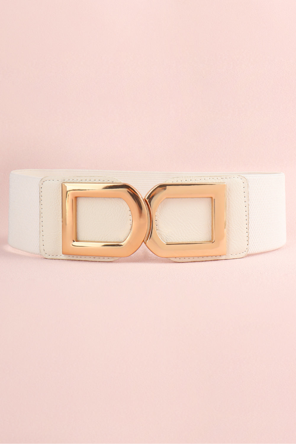 Double D Buckle PU Belt double buckle detail