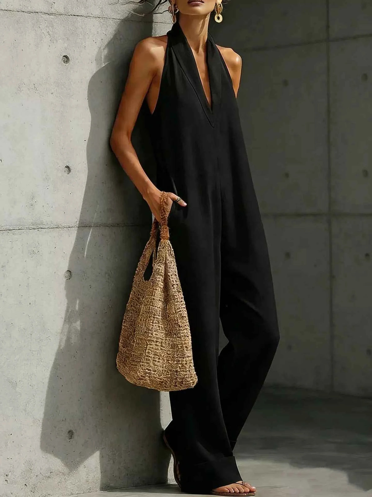 Elegant Plus Size Halter Jumpsuit: Effortless Style and Confidence for Every Occasion