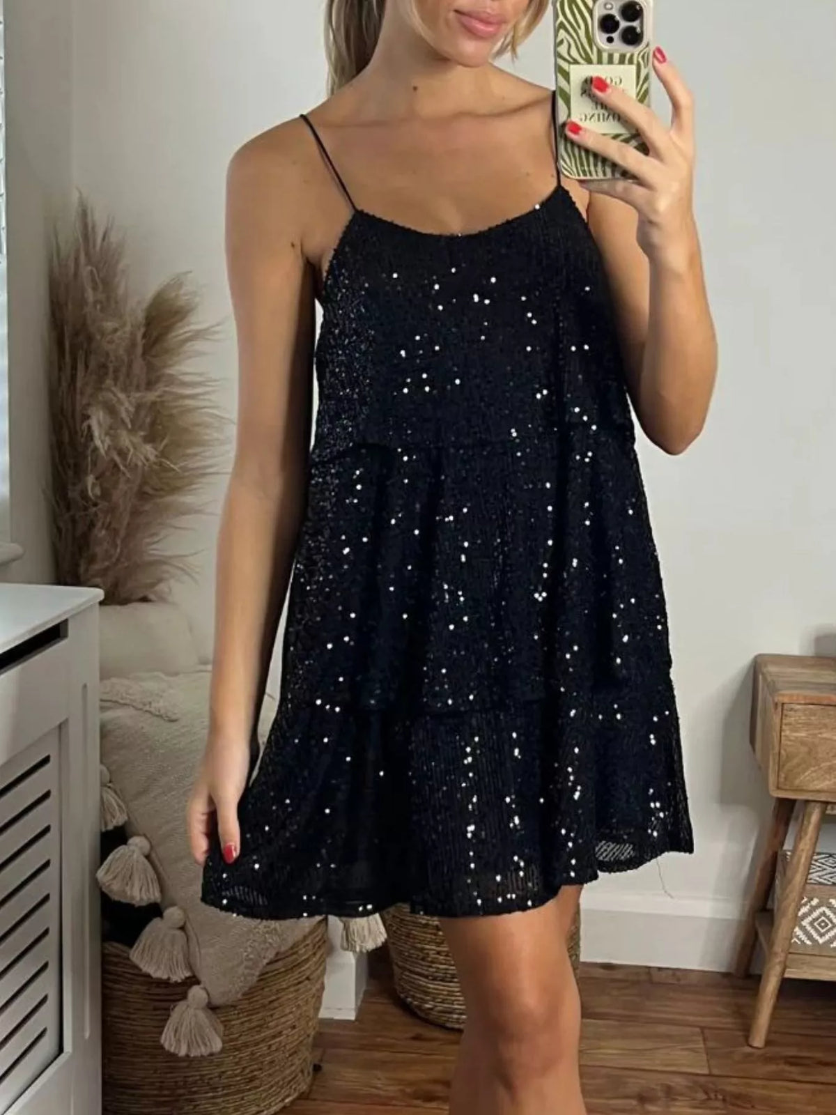 Plus size sequin mini dress evening outfit