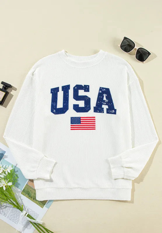 US Flag Sweatshirt US flag design