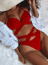 Crisscross Halter Neck Bikini Set halter neck