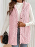 Hooded Sherpa Vest Coat women&