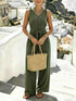 Elevate Your Style with Our Sleeveless Wide-Leg Jumpsuit