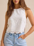 Eyelet Embroidered Tank Top sleeveless design