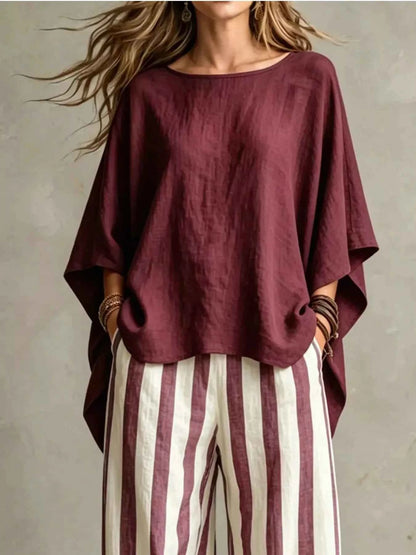 Plus size lounge set solid color design