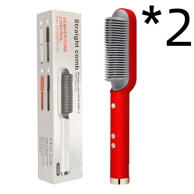 2-in-1 hair straightener and curling comb for versatile hairstyles