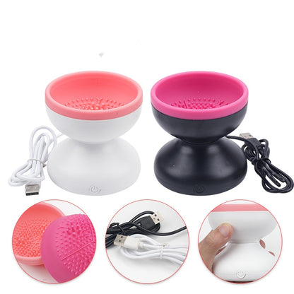 Makeup brush cleaner for cosmetic brushes