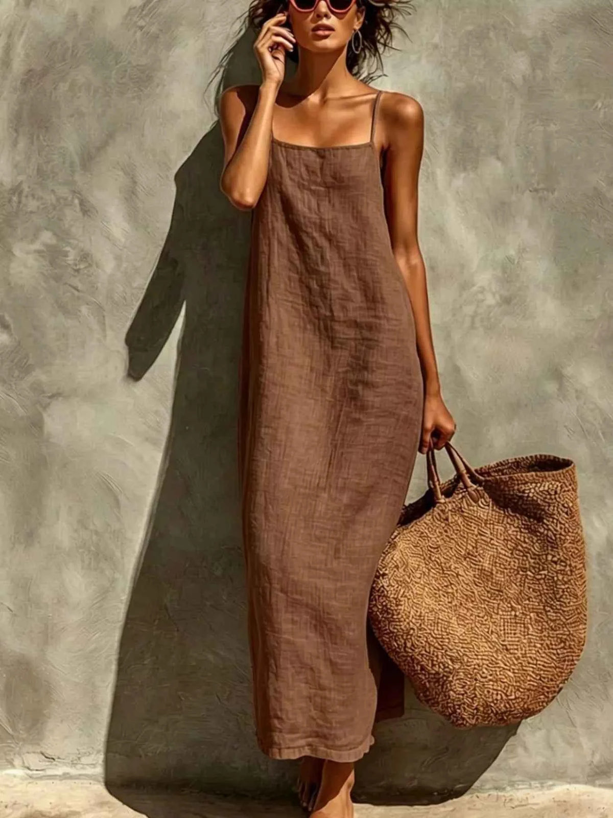 Elevate Your Wardrobe with Our Sleeveless Linen Maxi Dress