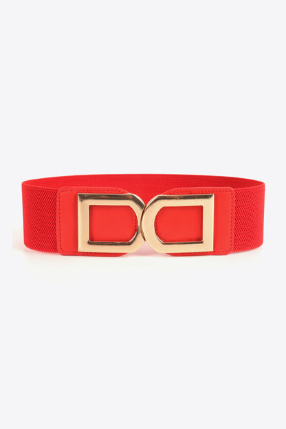 Double D Buckle PU Belt double buckle detail