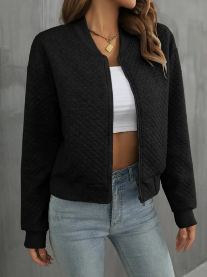 Zip Up Long Sleeve Jacket long sleeve design