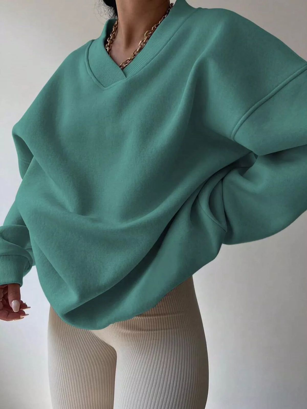 Oversized Long Sleeve Sweatshirt casual outfit