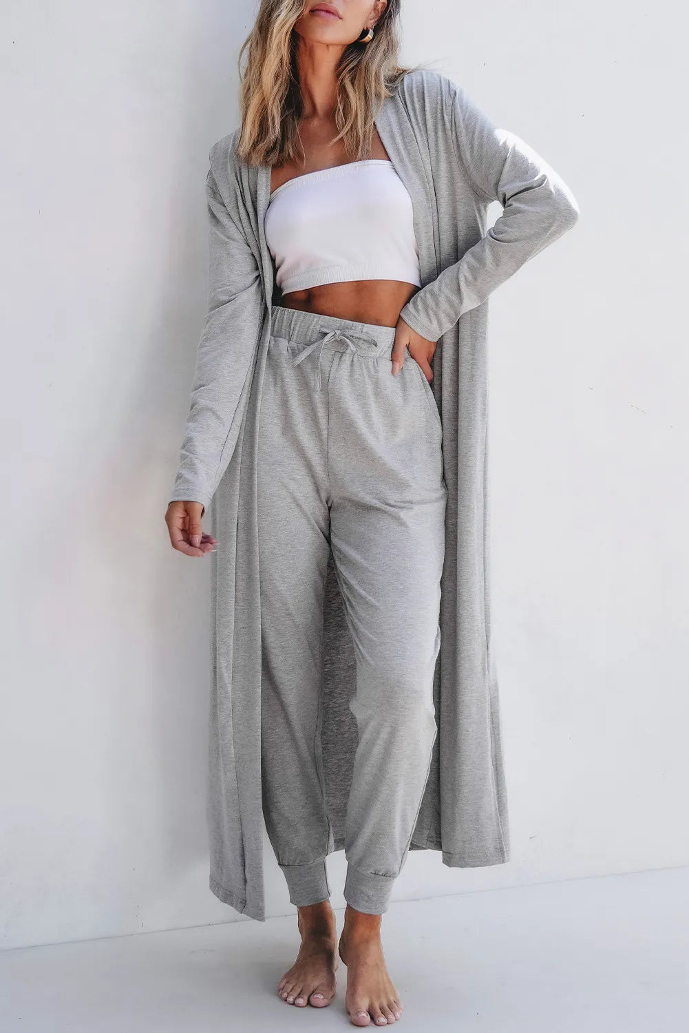 Long Sleeve Cardigan Pants Lounge Set women&