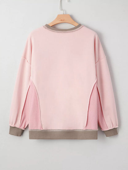 Color Block Oversize Sweatshirt oversized fit
