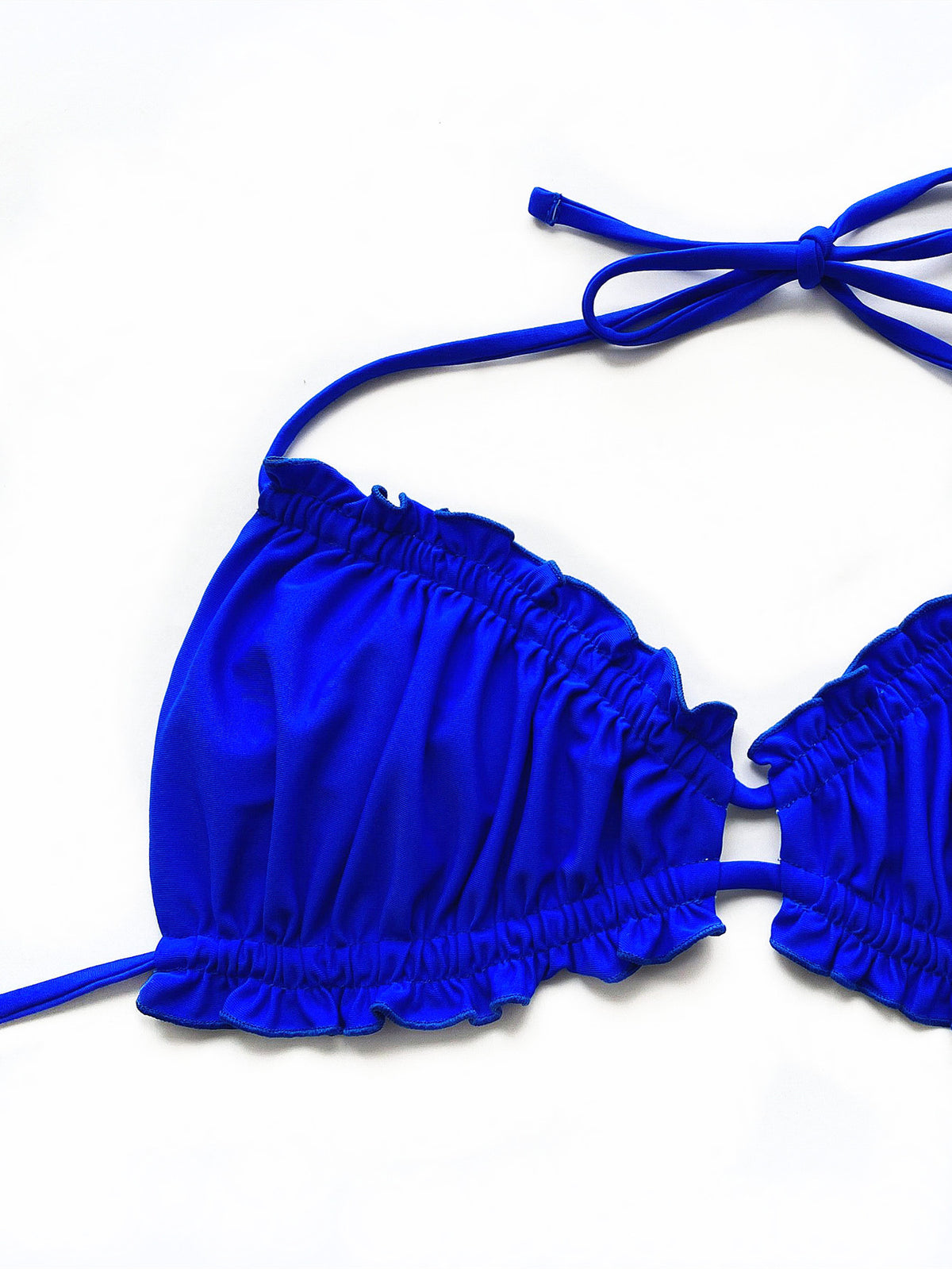 Frill Halter Neck Bikini Set – Women&