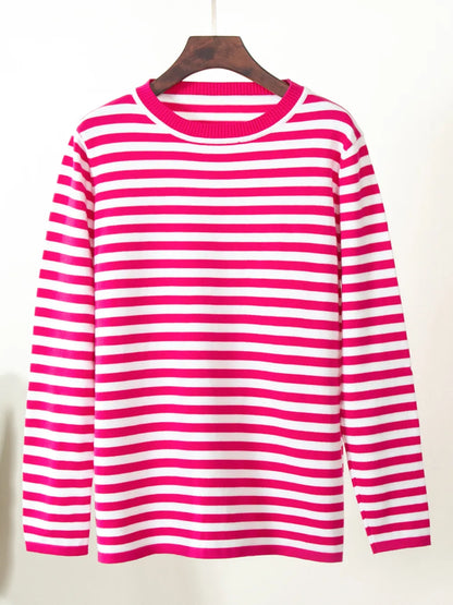 Striped Long Sleeve Sweater styled outfit