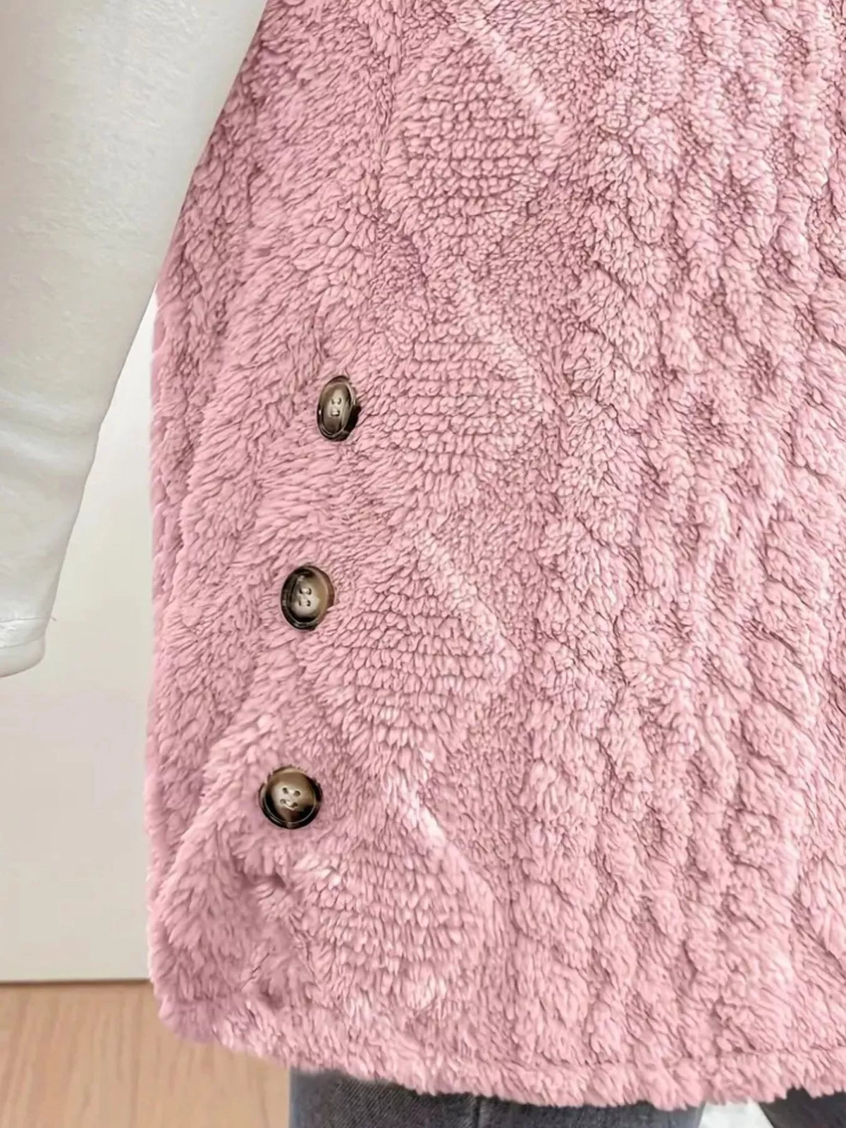 Hooded Sherpa Vest Coat women&