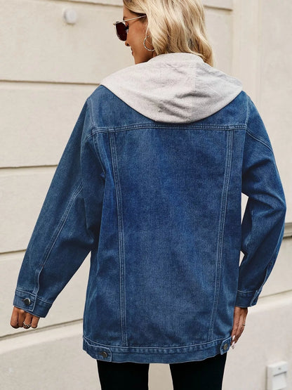 Oversized Button Up Denim Jacket casual style