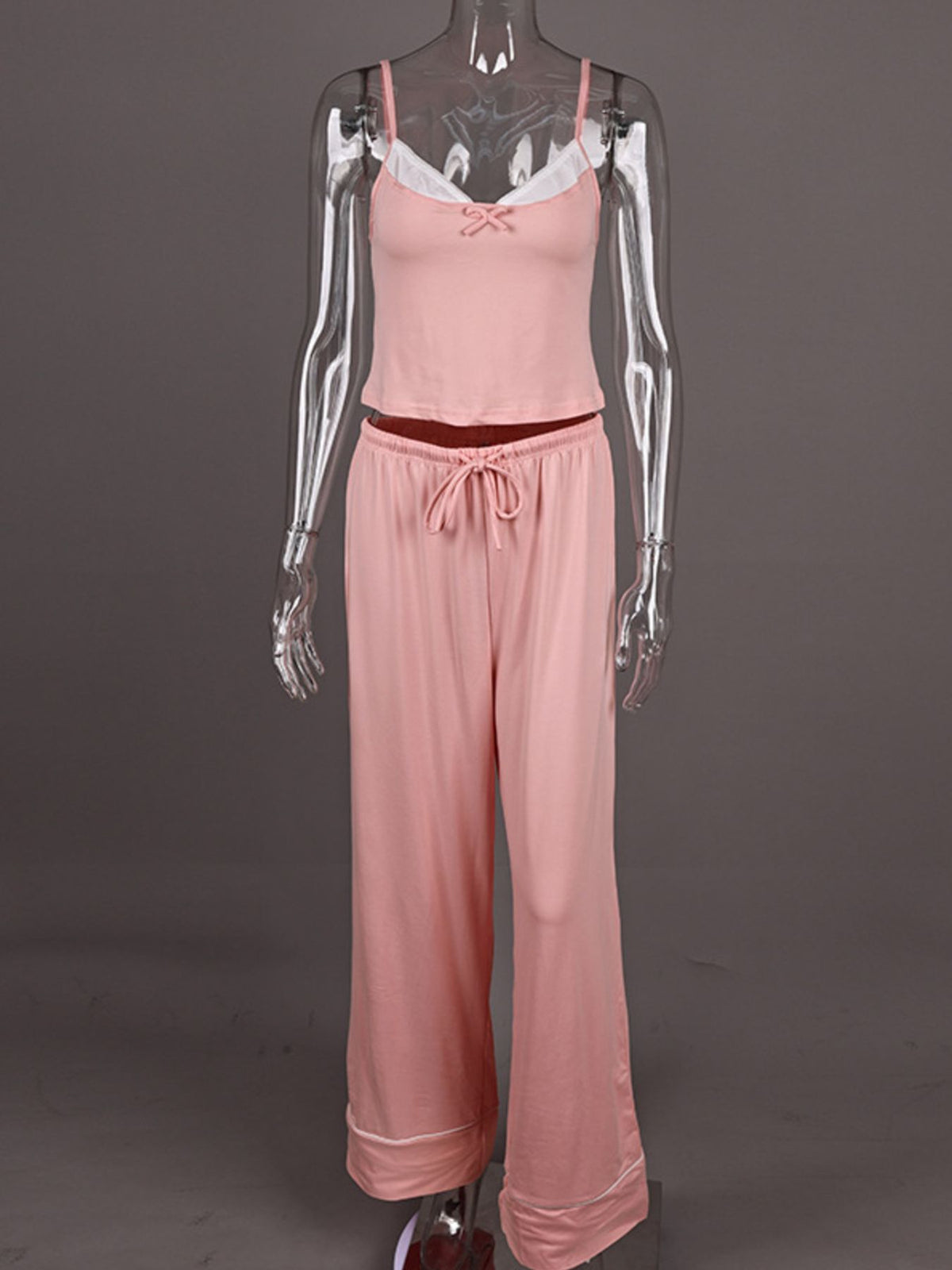 Lace Trim Lounge Set women&