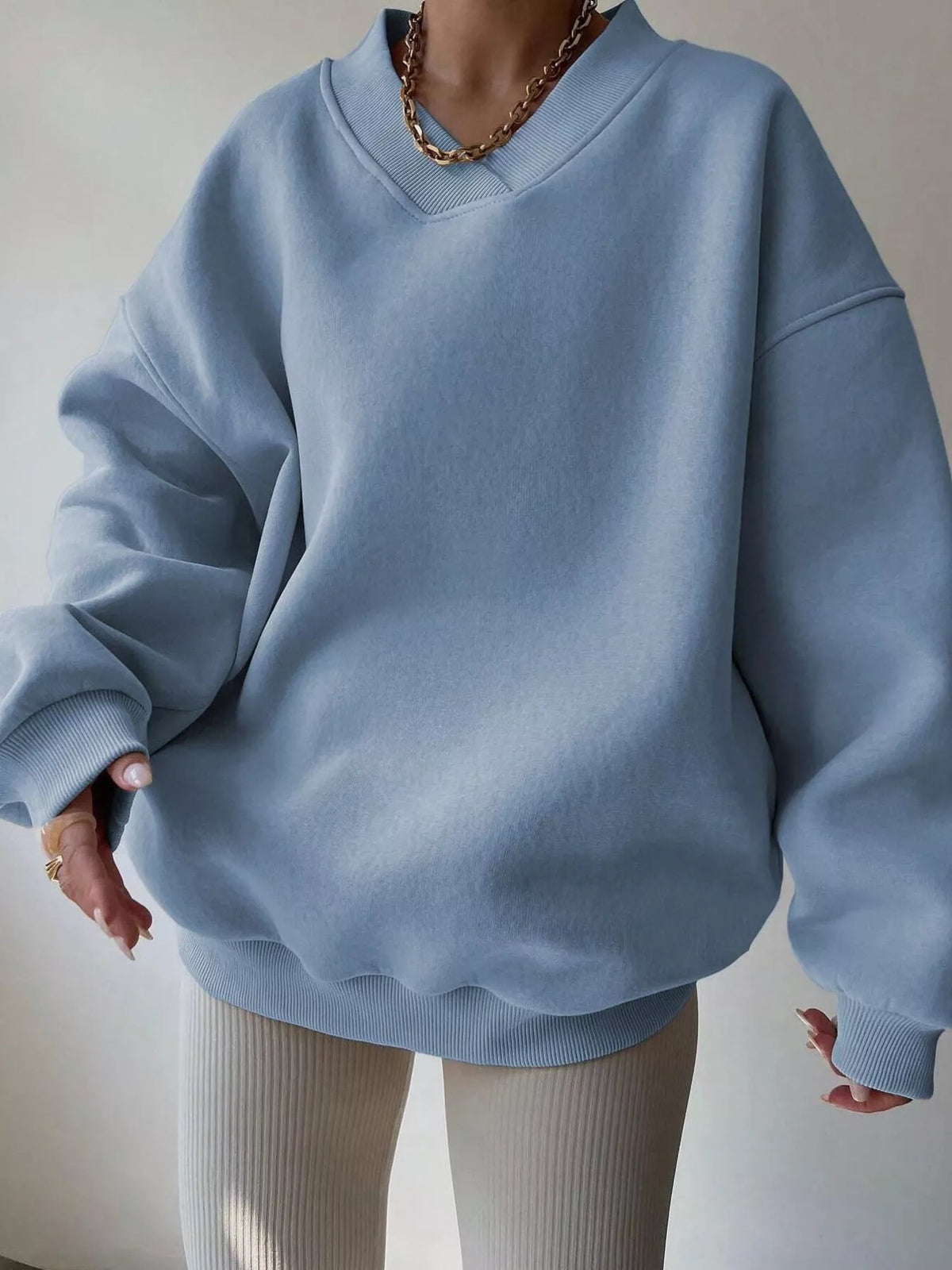 Oversized Long Sleeve Sweatshirt casual outfit