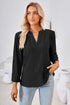 V-Neck Roll-Tap Sleeve Blouse casual outfit
