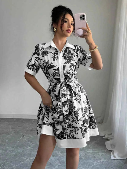 Effortlessly Chic Printed Mini Dress for Every Occasion