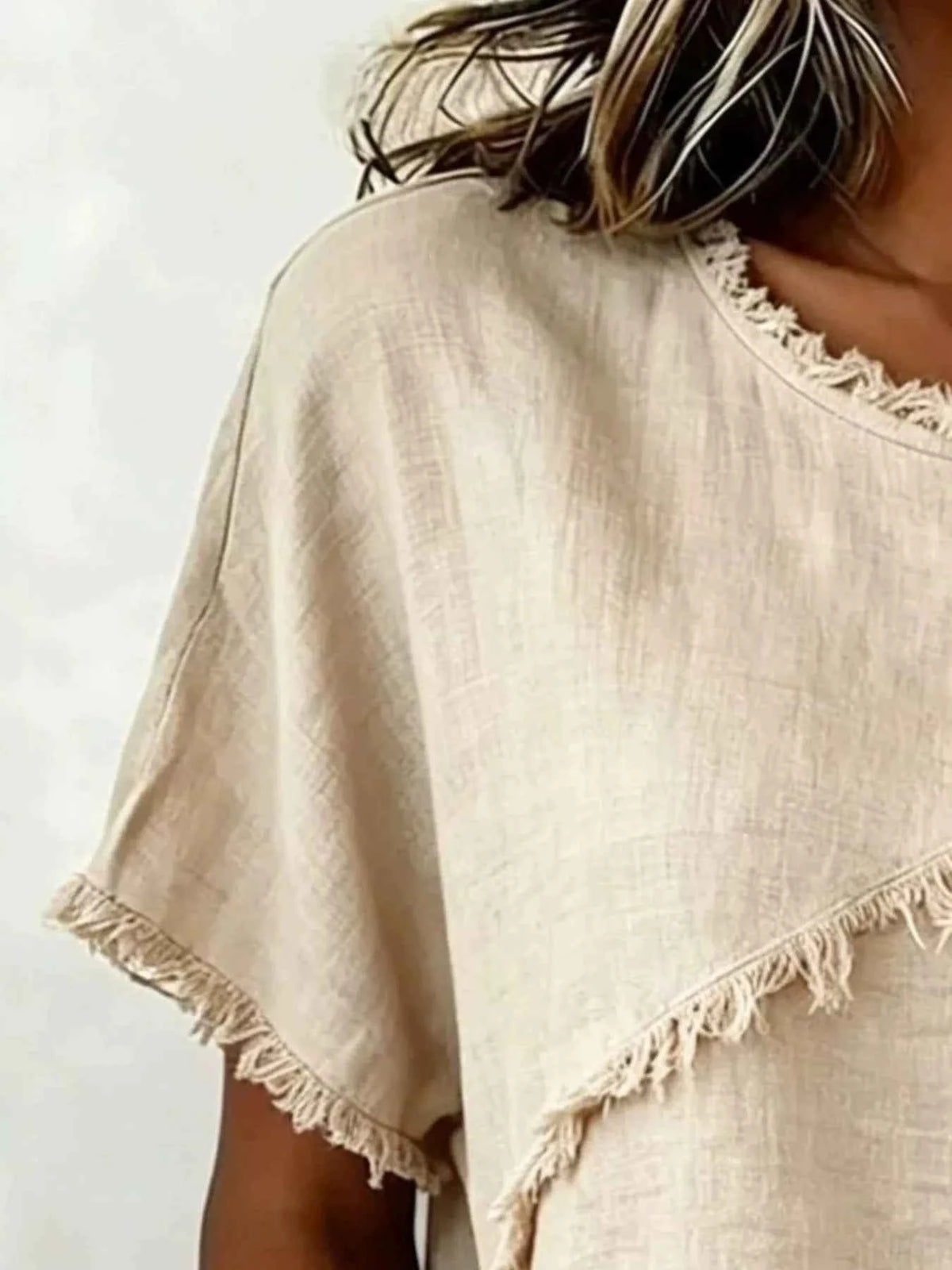 Upgrade Your Look with Our Plus Size Frayed Hem Top for Effortless Chic