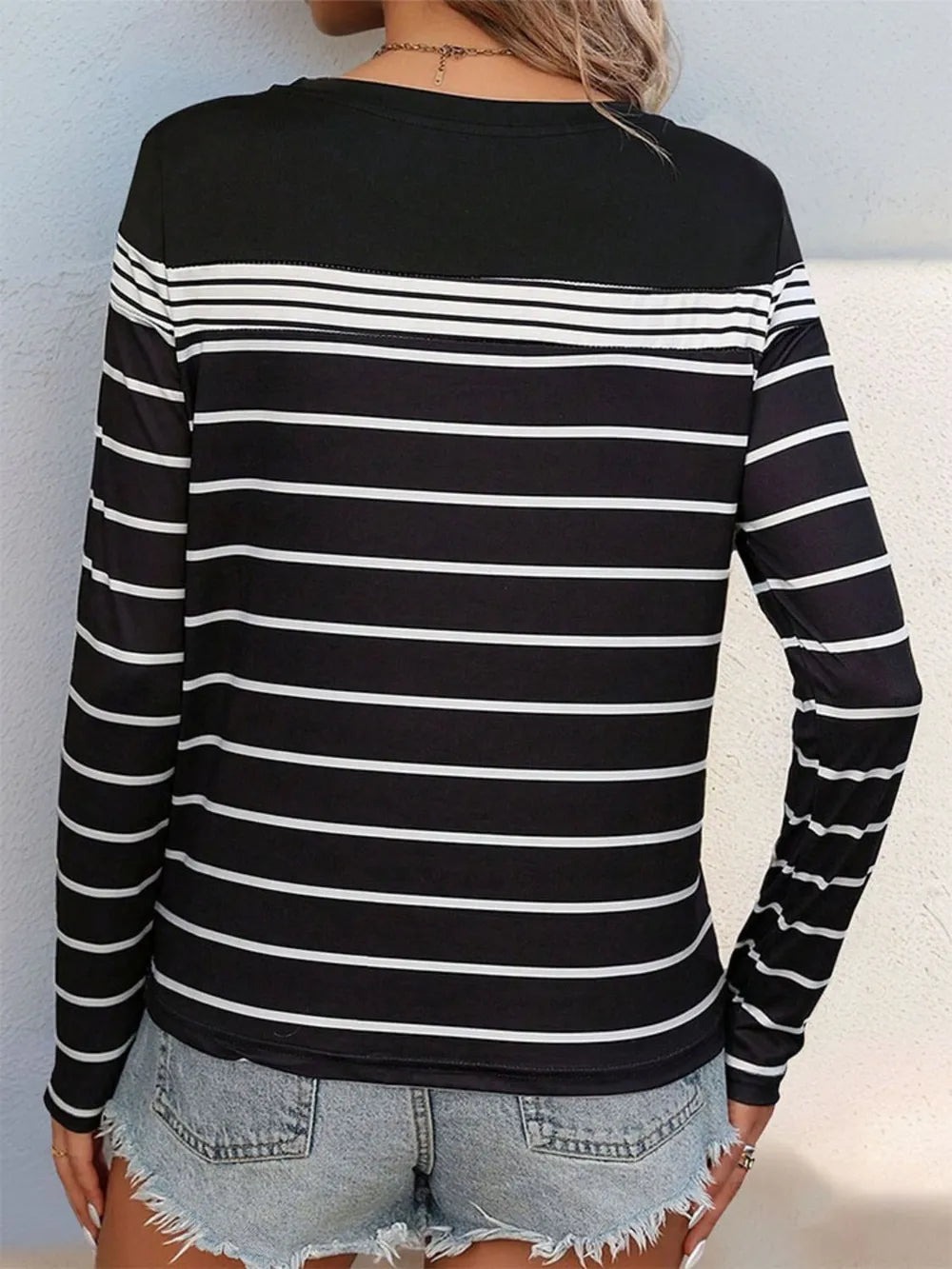 Classic Striped Long Sleeve T-Shirt casual outfit