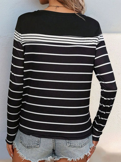 Classic Striped Long Sleeve T-Shirt casual outfit