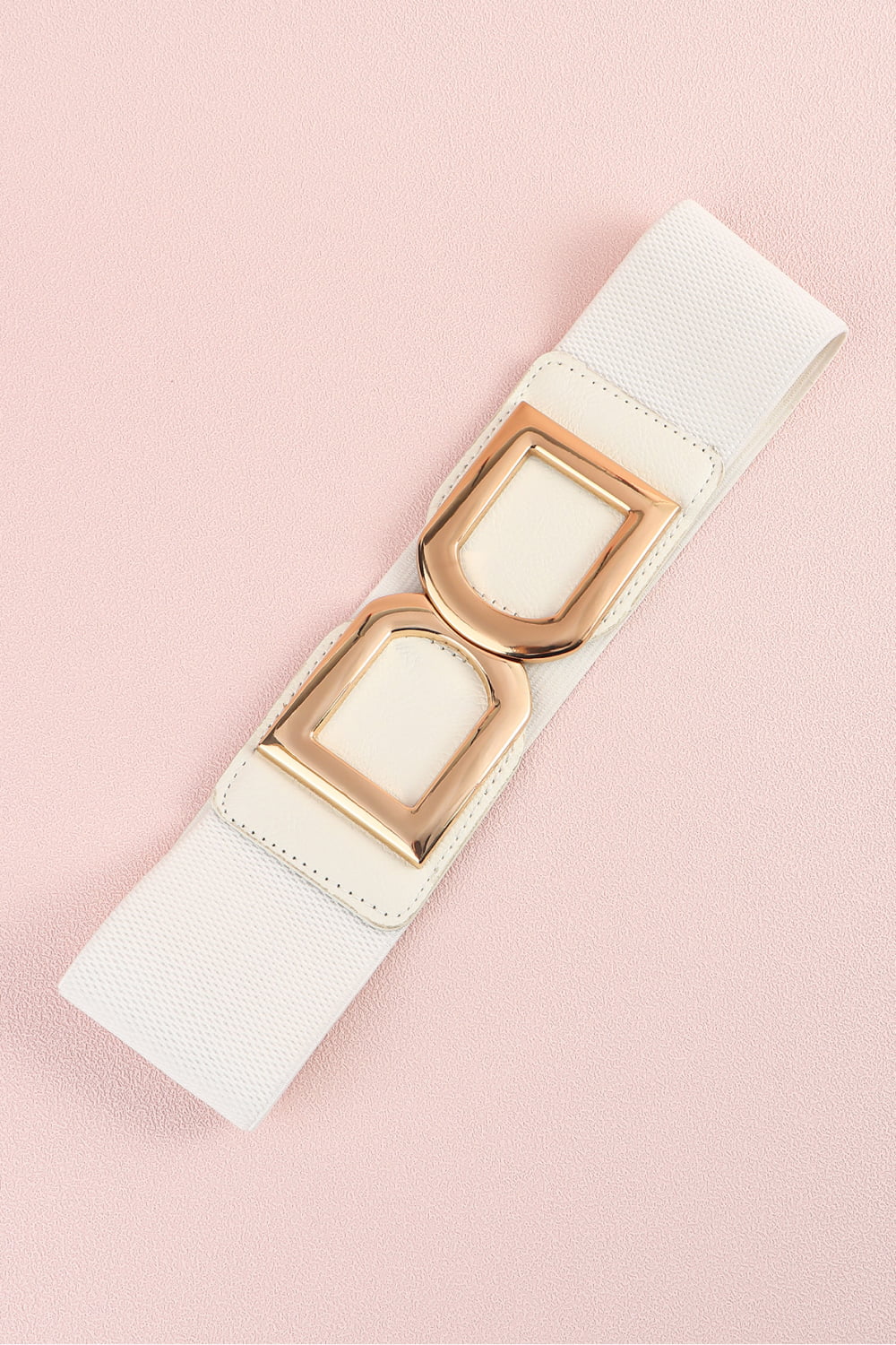 Double D Buckle PU Belt double buckle detail