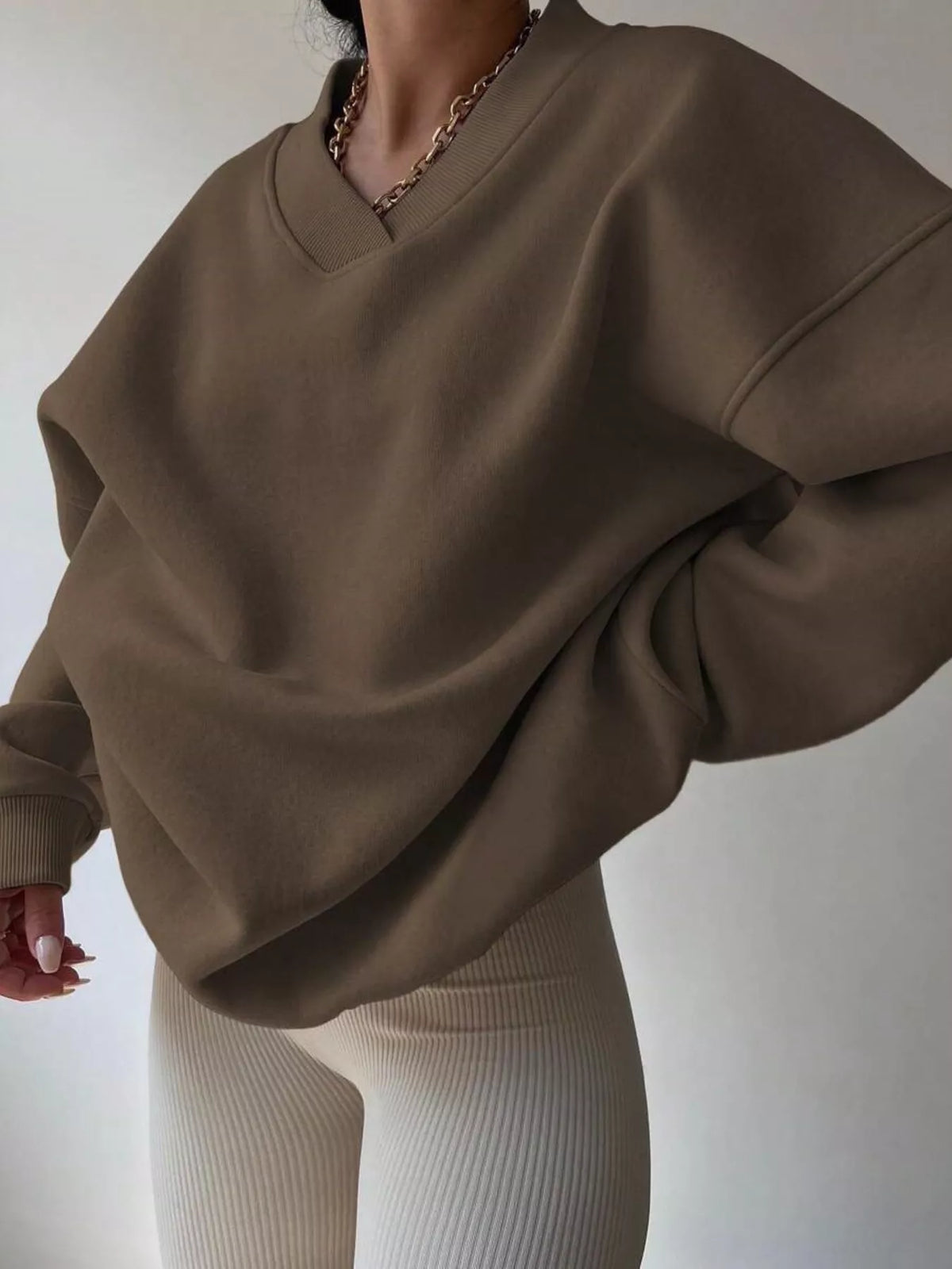 Oversized Long Sleeve Sweatshirt casual outfit