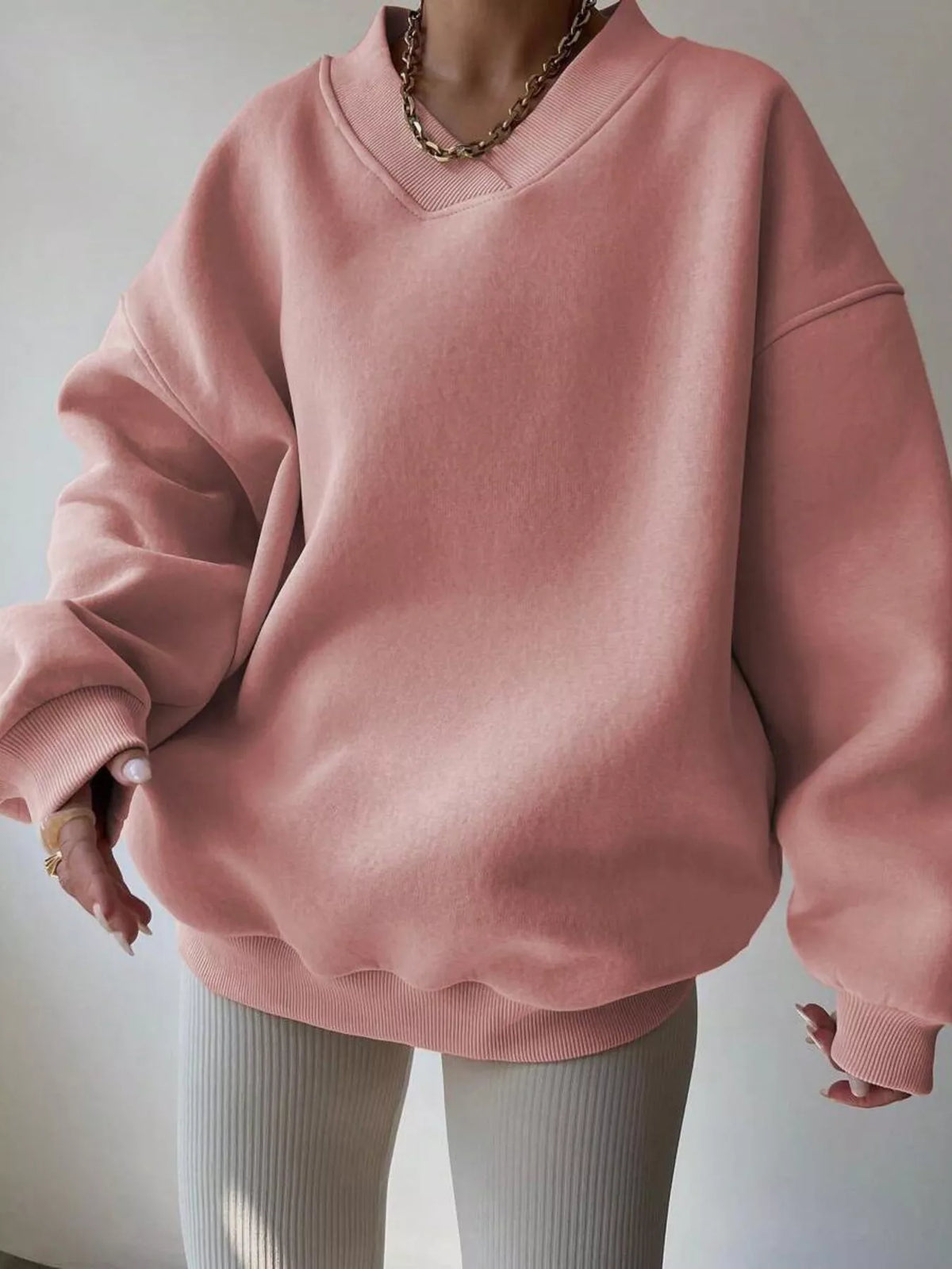 Oversized Long Sleeve Sweatshirt casual outfit