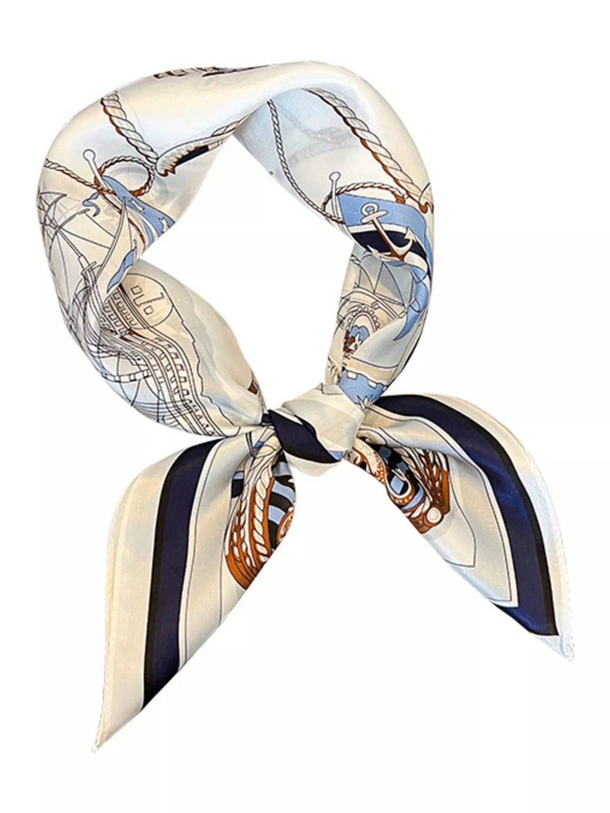 Nautical Print Silk Scarf silk fabric