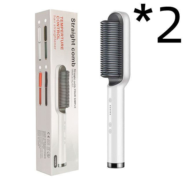 2-in-1 hair straightener and curling comb for versatile hairstyles