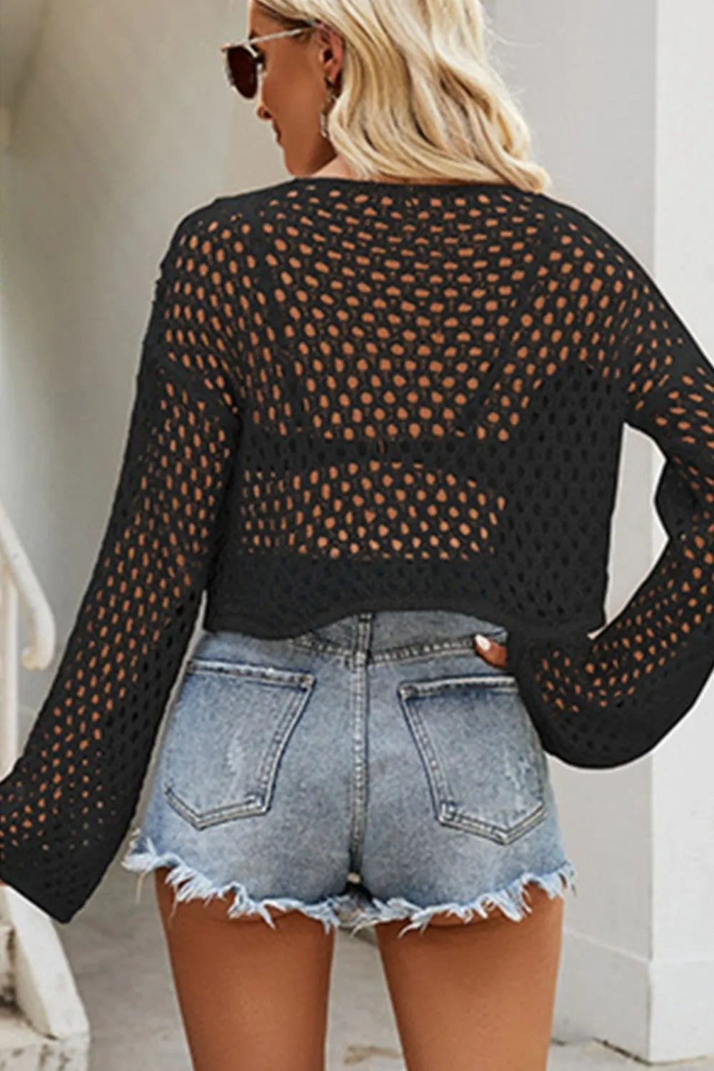 Openwork Knit Top openwork knit design