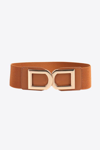 Double D Buckle PU Belt double buckle detail