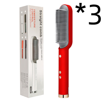 2-in-1 hair straightener and curling comb for versatile hairstyles