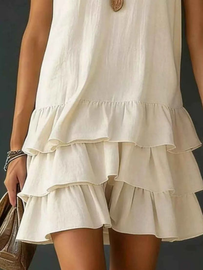 Elevate Your Wardrobe with Our Plus Size Ruffled Hem V-Neck Dress